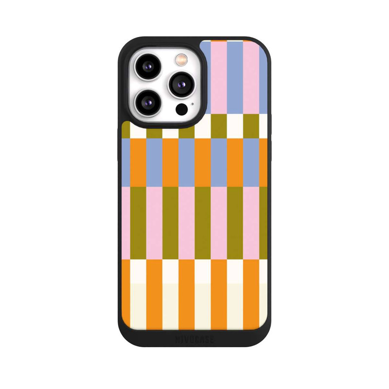 iPhone 14 Pro Max NIVOpure Thème à Carreaux Colorés et Audacieux