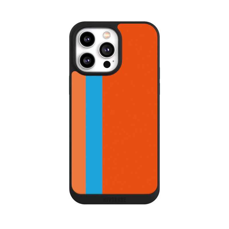 iPhone 14 Pro Max NIVOpure Rayures Orange Bleu