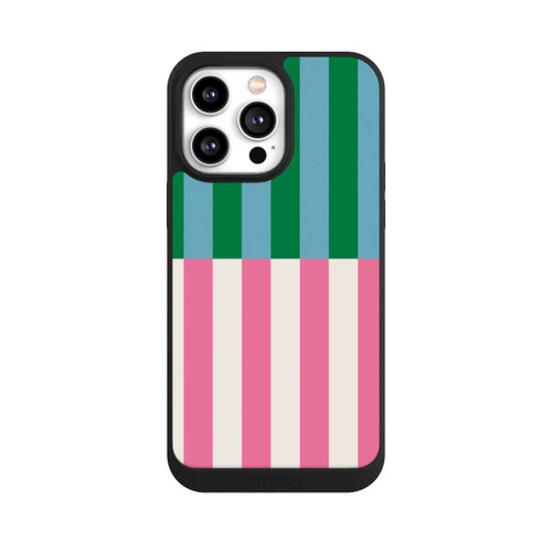 Apple iPhone 14 Pro Max NIVOpure Motif Rayé Vert Rose