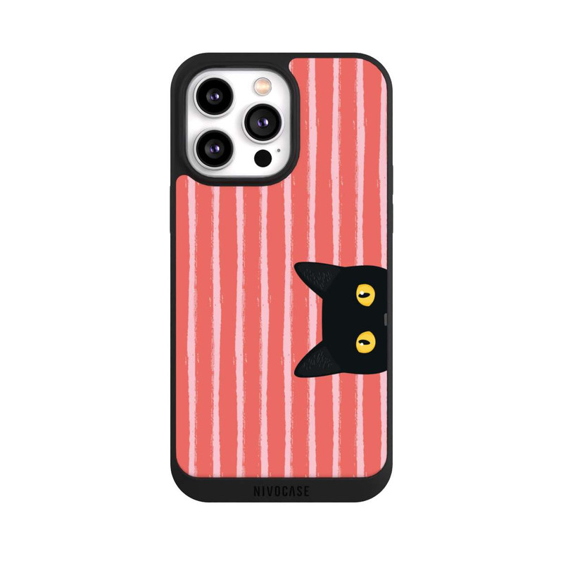 iPhone 14 Pro Max NIVOpure Schwarze Katze Gestreift Orange