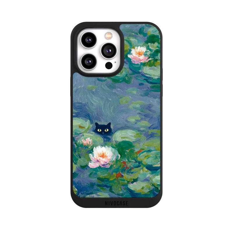 iPhone 14 Pro Max NIVOpure Chat dans l'Étang Monet Peinture