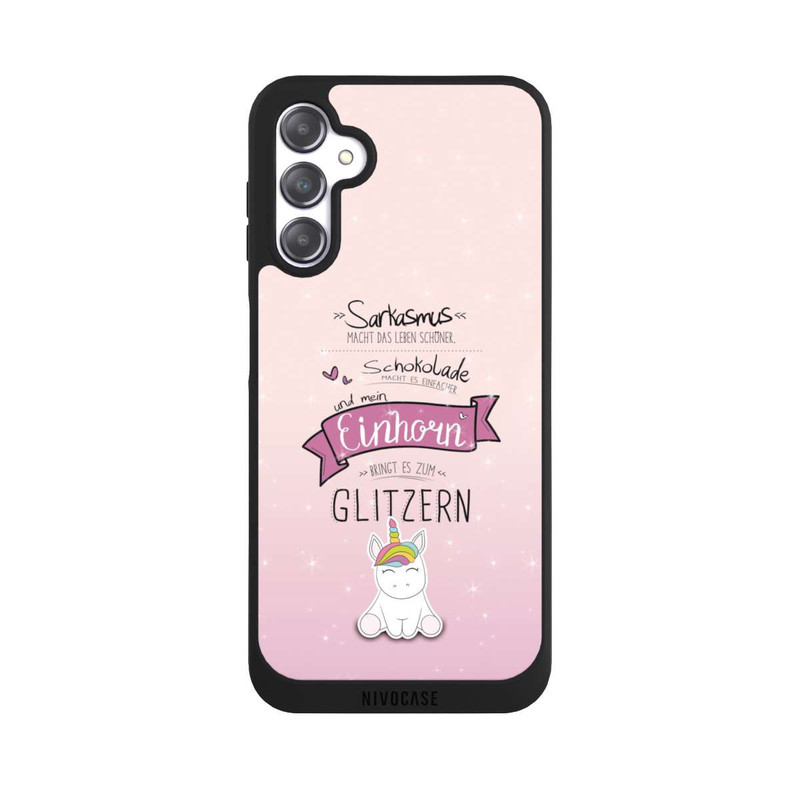 Galaxy A14 5G NIVOpure Einhorn Glitzer Spruch