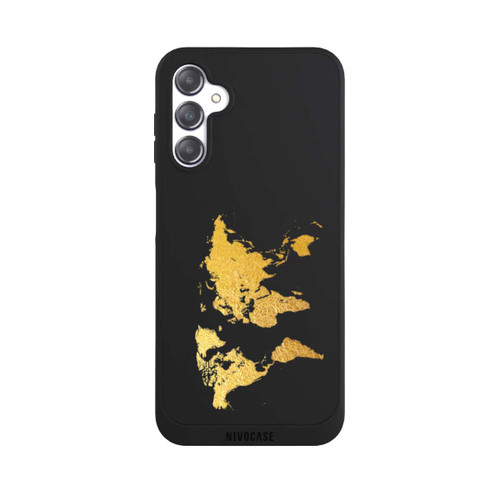 Samsung Galaxy A14 5G NIVOpure Weltkarte Gold Transparent