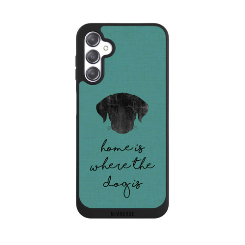 Samsung Galaxy A14 5G NIVOpure Home Is Where The Dog Is - Schwarz auf Türkis