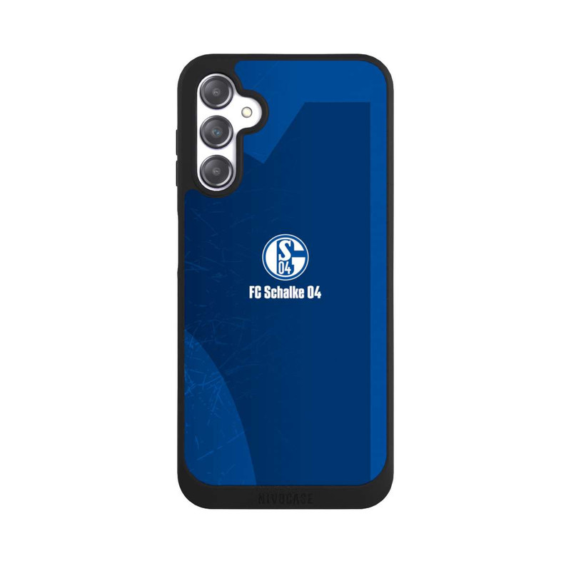 Galaxy A14 5G NIVOpure Schalke 04 Blauer Hintergrund Mit Logo