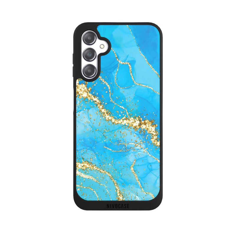 Galaxy A14 5G NIVOpure Türkis-goldene Tapete