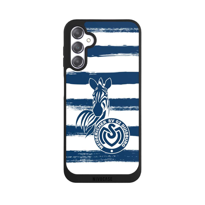 Galaxy A14 5G NIVOpure MSV Duisburg Blau Weiß Gestreift