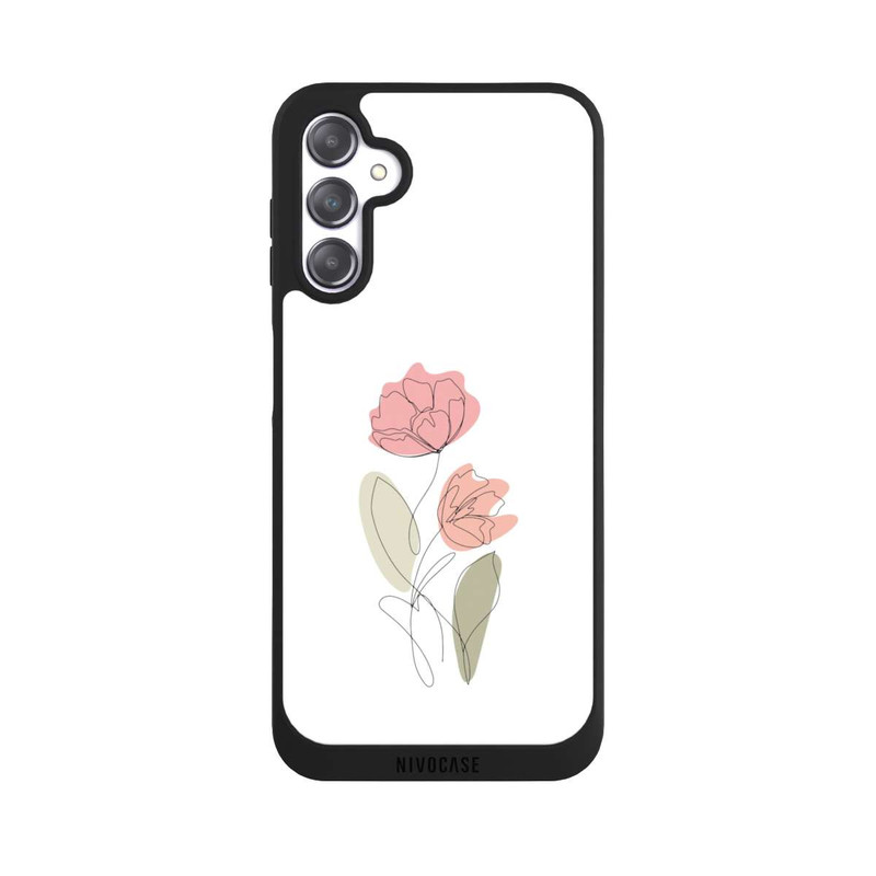 Galaxy A14 5G NIVOpure Blume Line Art Rot