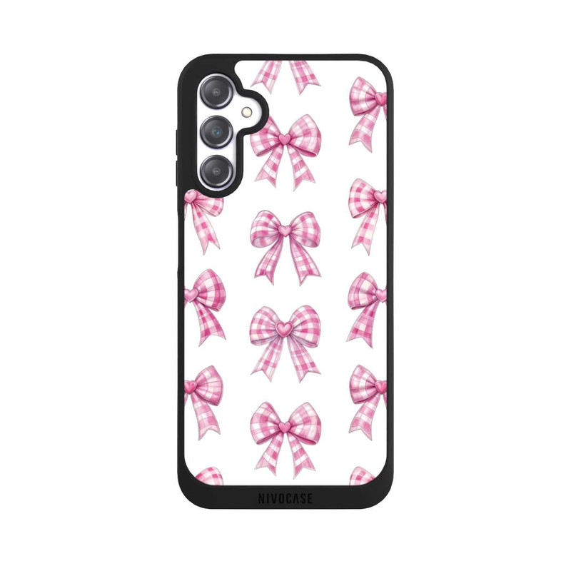 Galaxy A14 5G NIVOpure Pink Gingham Hearts and Bows