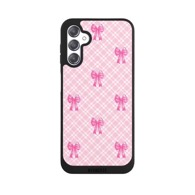 Galaxy A14 5G NIVOpure Pink Bows and Plaid Pattern