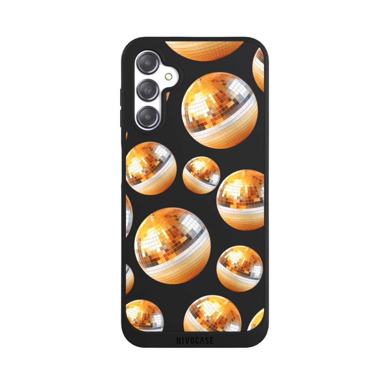 Galaxy A14 5G NIVOpure Discokugel Party Gold Orange Transparent mit KI