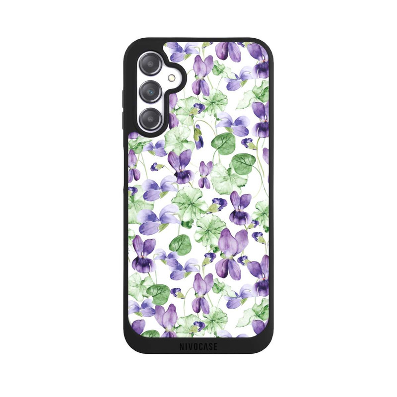 Galaxy A14 5G NIVOpure Purple Wildflowers Pattern Watercolor