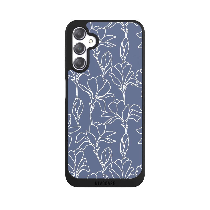 Galaxy A14 5G NIVOpure Flower Silhouettes on Blue
