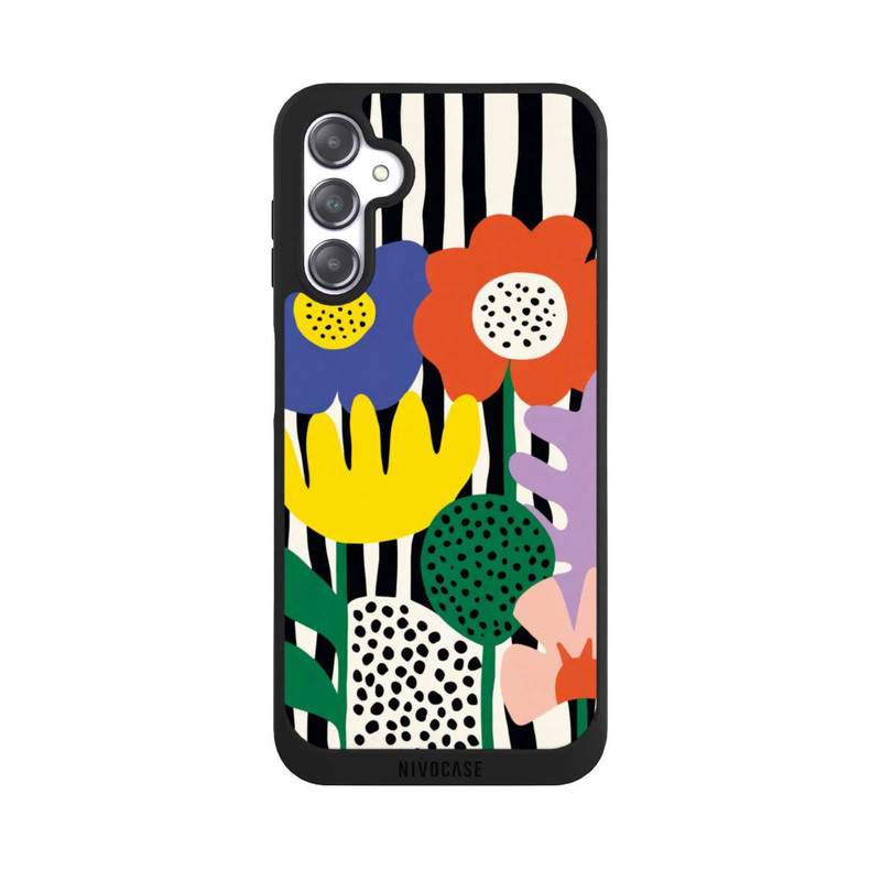 Galaxy A14 5G NIVOpure Flowers Striped Background