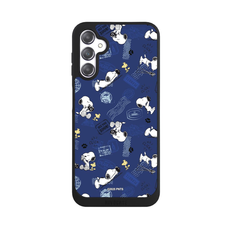 Galaxy A14 5G NIVOpure Peanuts Travel Stamps Pattern Blue