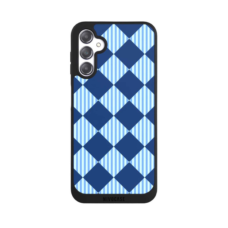 Galaxy A14 5G NIVOpure Rauten Muster Blau