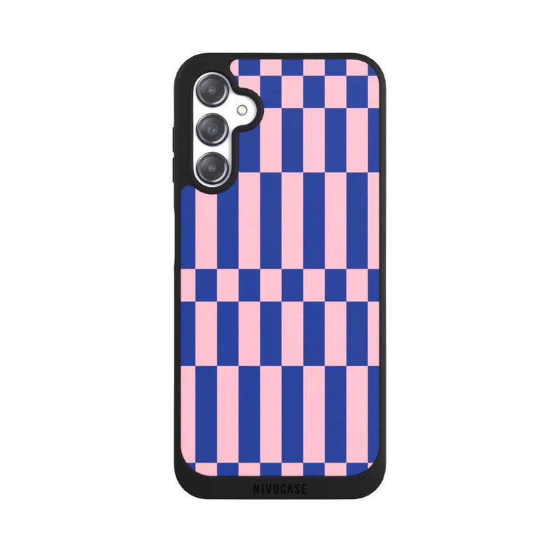 Galaxy A14 5G NIVOpure Checked Abstract Bold Electric Blue and Pink Color Block