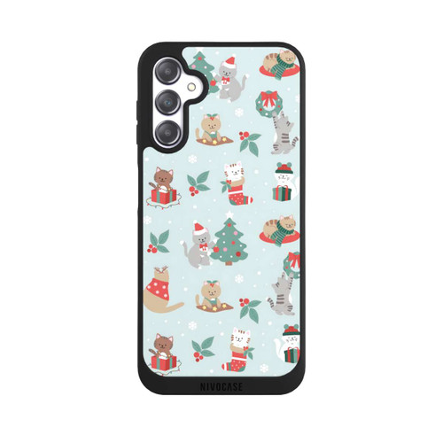 Samsung Galaxy A14 5G NIVOpure festliche Katzen im Winterwunderland