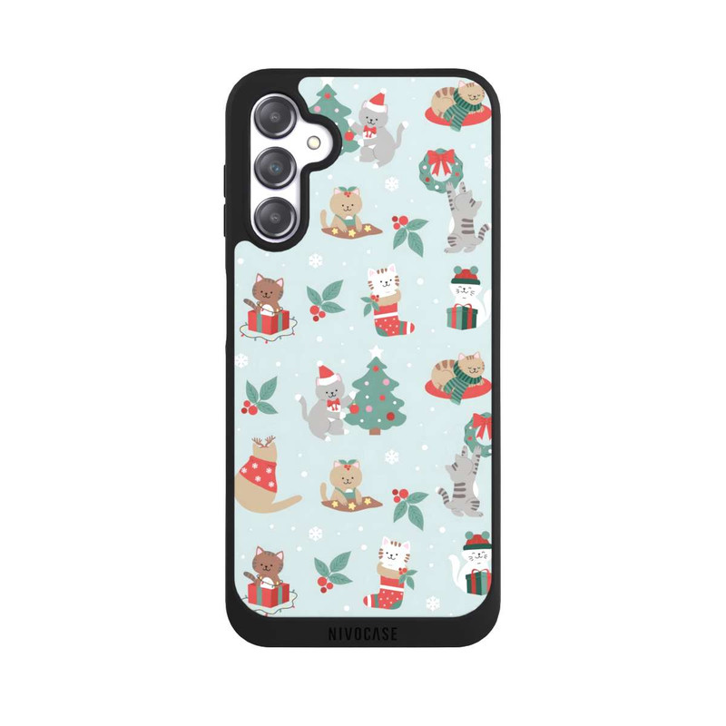 Galaxy A14 5G NIVOpure festliche Katzen im Winterwunderland
