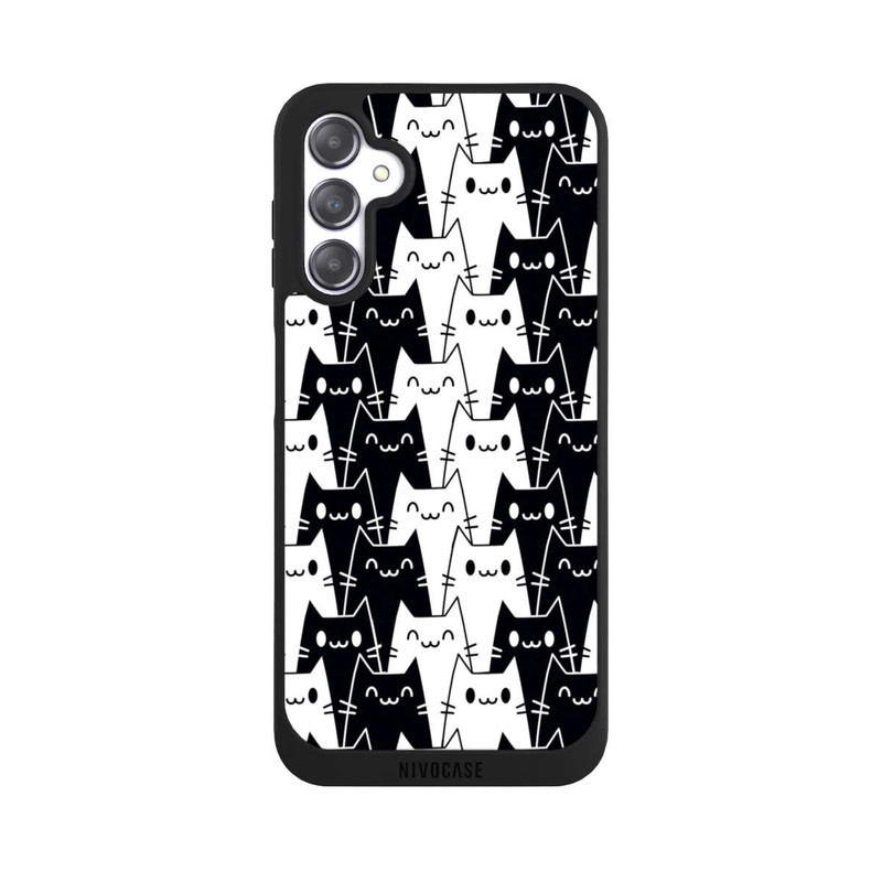 Galaxy A14 5G NIVOpure Cat Wallpaper Black White