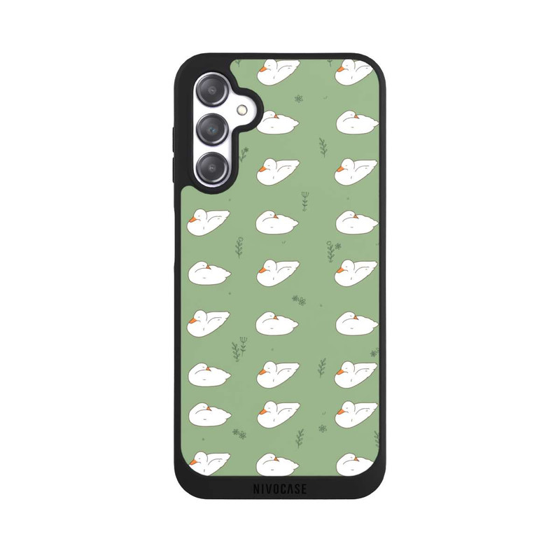 Galaxy A14 5G NIVOpure Cartoon Entenmuster grün