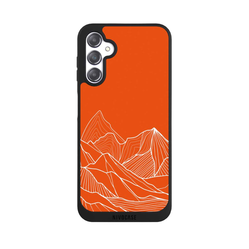 Galaxy A14 5G NIVOpure Höhenlinien Berg Orange