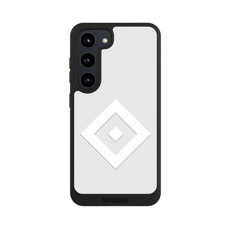 Galaxy S23 NIVOpure Logo en forme de losange sur fond gris HSV