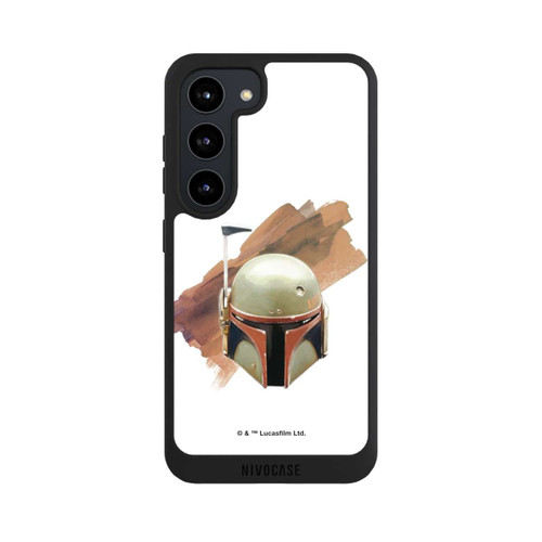 Samsung Galaxy S23 NIVOpure Casque Boba Fett Blanc