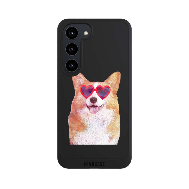 Galaxy S23 NIVOpure Corgi Mignon Fond Transparent