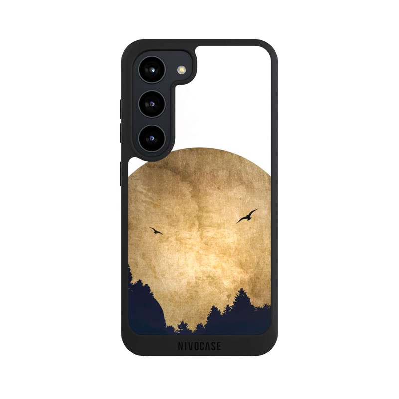 Galaxy S23 NIVOpure Zwei Vögel vor Mond