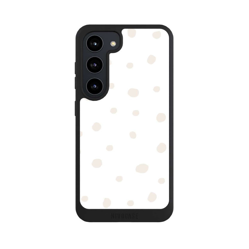 Galaxy S23 NIVOpure Punktmuster Weiß Braun