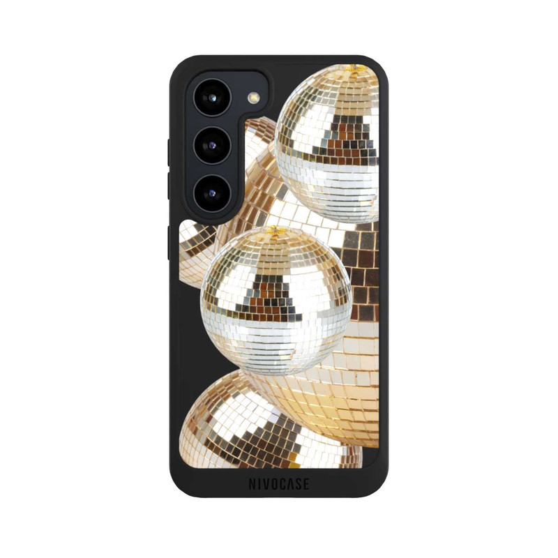 Galaxy S23 NIVOpure Disco Ball Party Gold Transparent with AI