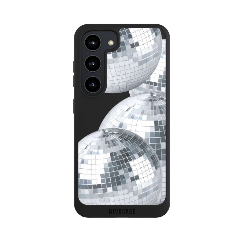 Galaxy S23 NIVOpure Disco Ball Party Silver Transparent with AI