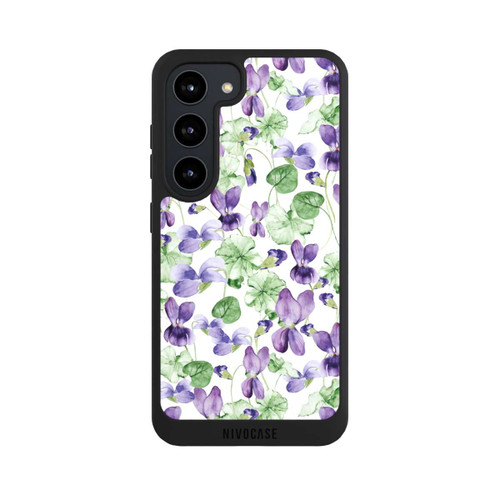 Samsung Galaxy S23 NIVOpure Purple Wildflowers Pattern Watercolor
