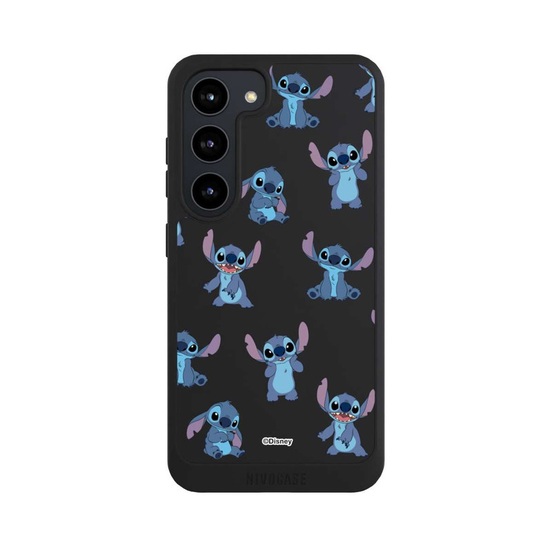 Galaxy S23 NIVOpure Stitch Faces Pattern Transparent