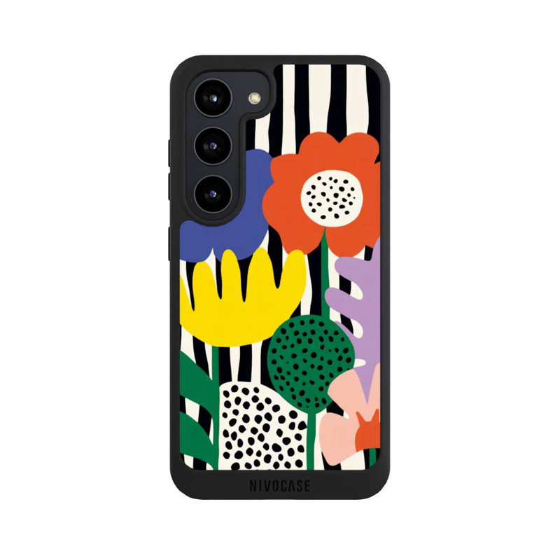 Galaxy S23 NIVOpure Flowers Striped Background