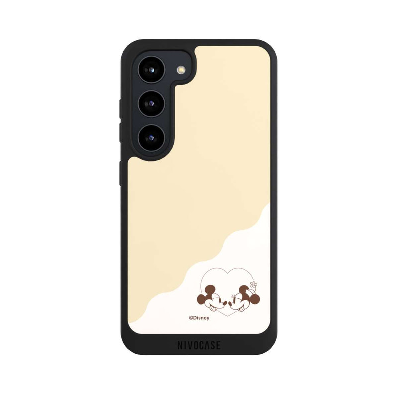 Galaxy S23 NIVOpure Mickey and Minnie Love Heart Beige
