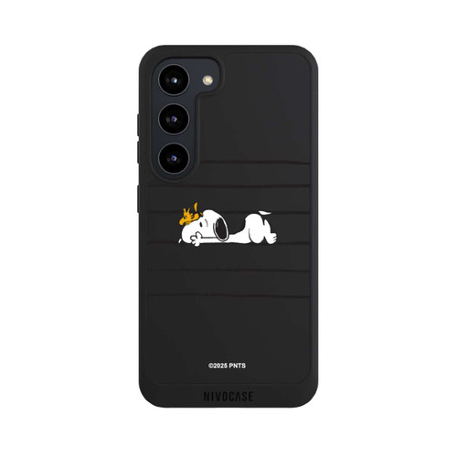 Samsung Galaxy S23 NIVOpure Snoopy Woodstock Streifen Peanuts Transparent