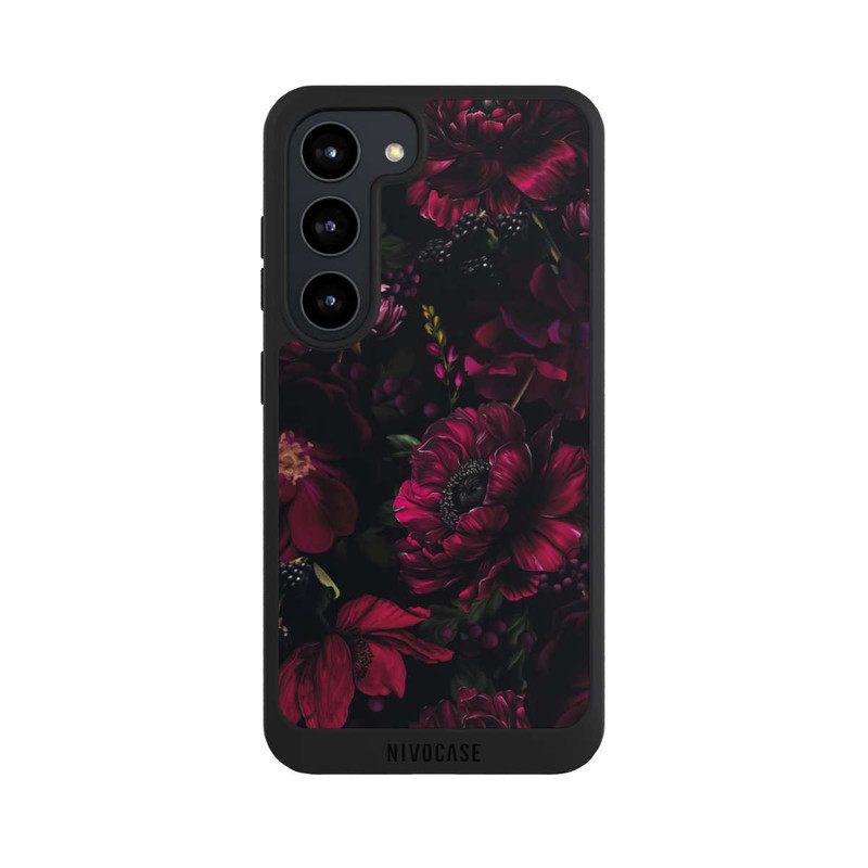 Galaxy S23 NIVOpure Dunkle Rote Blumen Liebe