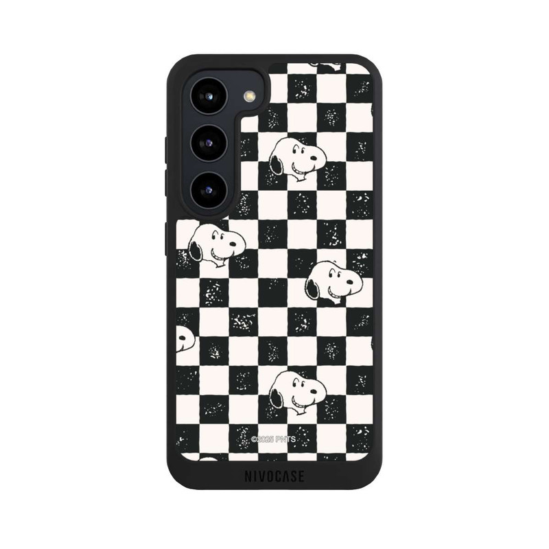 Galaxy S23 NIVOpure Snoopy Heads Checked Pattern