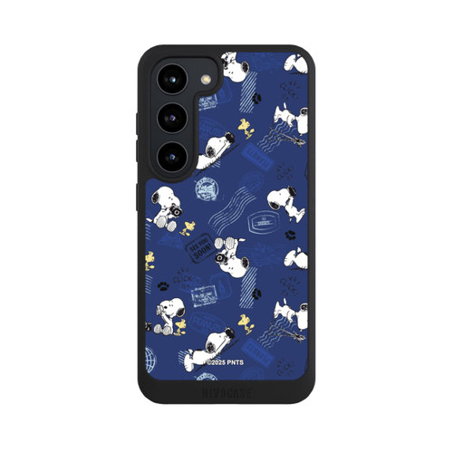Samsung Galaxy S23 NIVOpure Peanuts Travel Stamps Pattern Blue