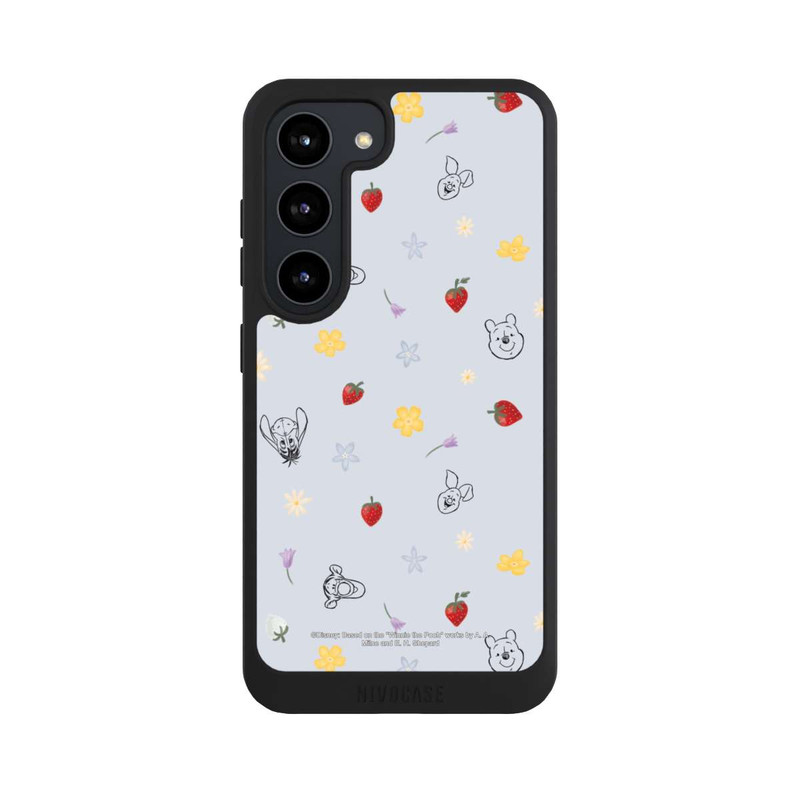 Galaxy S23 NIVOpure Winnie Puuh und Freunde Erdbeer Muster Blau
