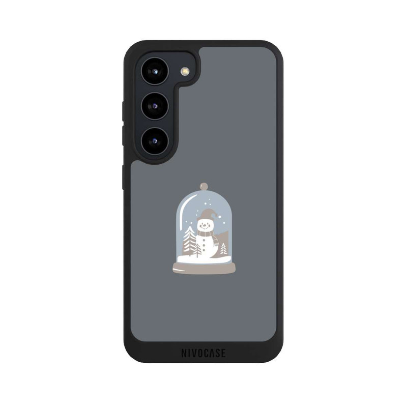 Galaxy S23 NIVOpure Boule à Neige Minimaliste avec Bonhomme de Neige