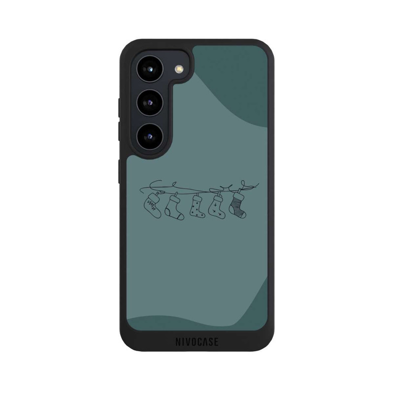 Galaxy S23 NIVOpure Christmas stockings line art minimalistic