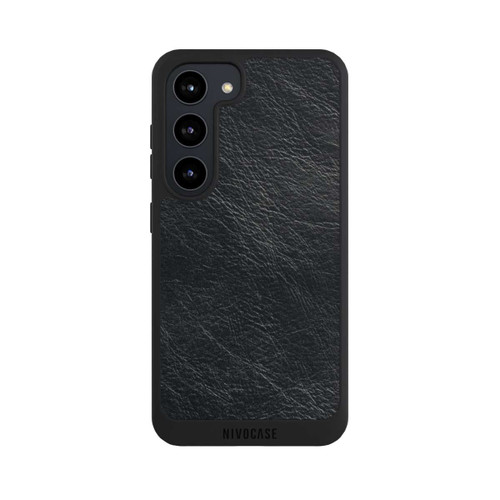 Samsung Galaxy S23 NIVOpure Schwarzer Lederlook Hintergrund