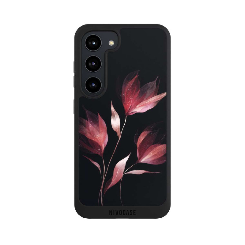 Galaxy S23 NIVOpure Burgunderrote Blume Negativ