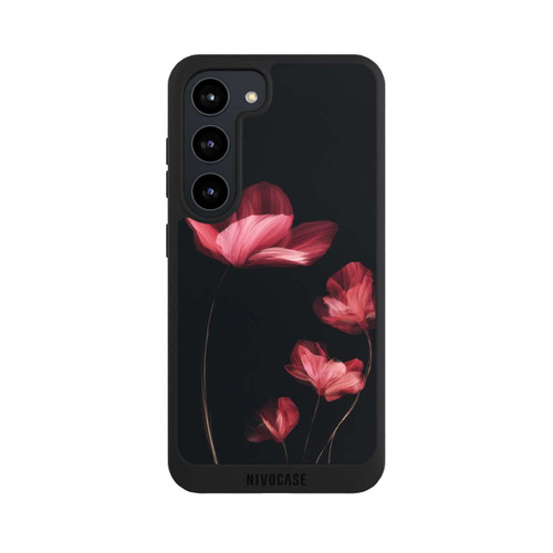 Samsung Galaxy S23 NIVOpure Fleurs Bordeaux Noires