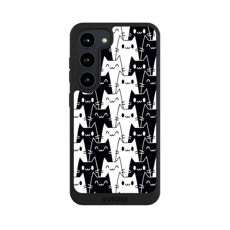 Galaxy S23 NIVOpure Cat Wallpaper Black White