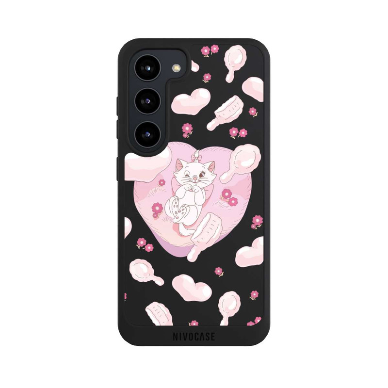 Galaxy S23 NIVOpure Aristocats Marie Hearts Pink Transparent