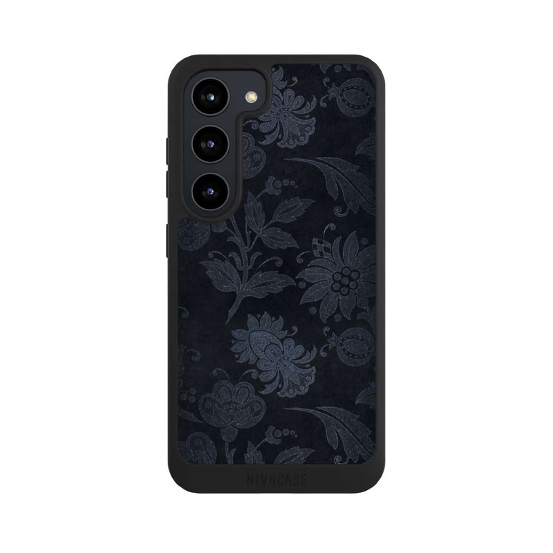 Galaxy S23 NIVOpure Velours Floral Argenté